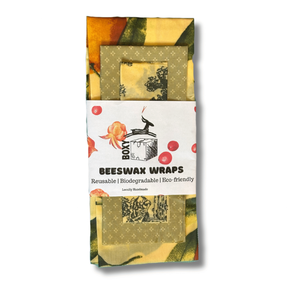Beeswax Food Wraps Set of 3: Pastel Garden