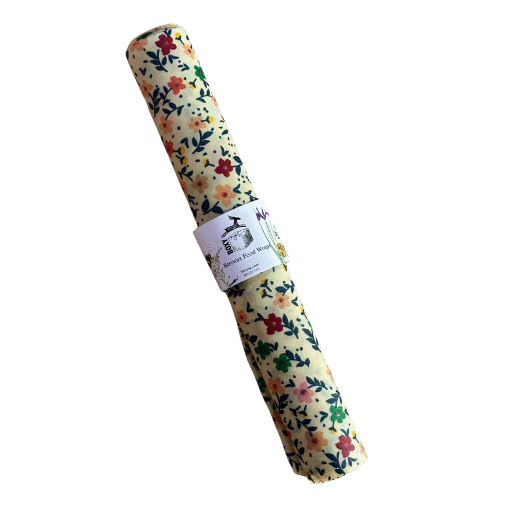 1 Meter Beeswax Food Wrap Roll: Blommetjies