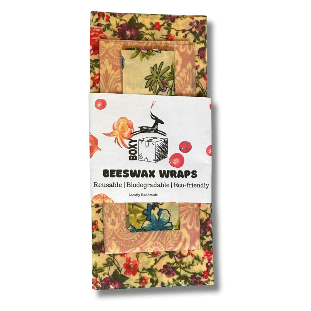 Beeswax Food Wraps Set of 3: Flower Girl
