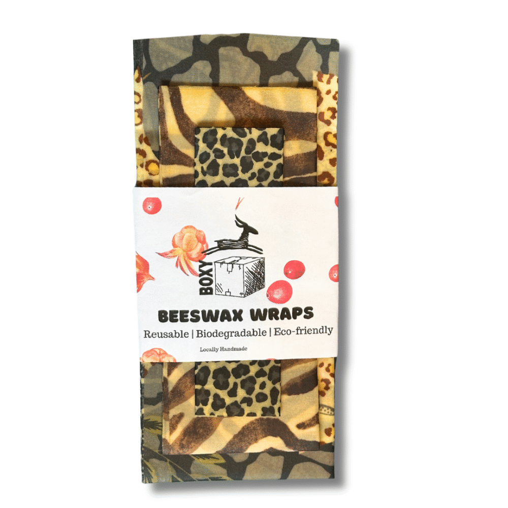 Beeswax Food Wraps Set of 3: The Wild One